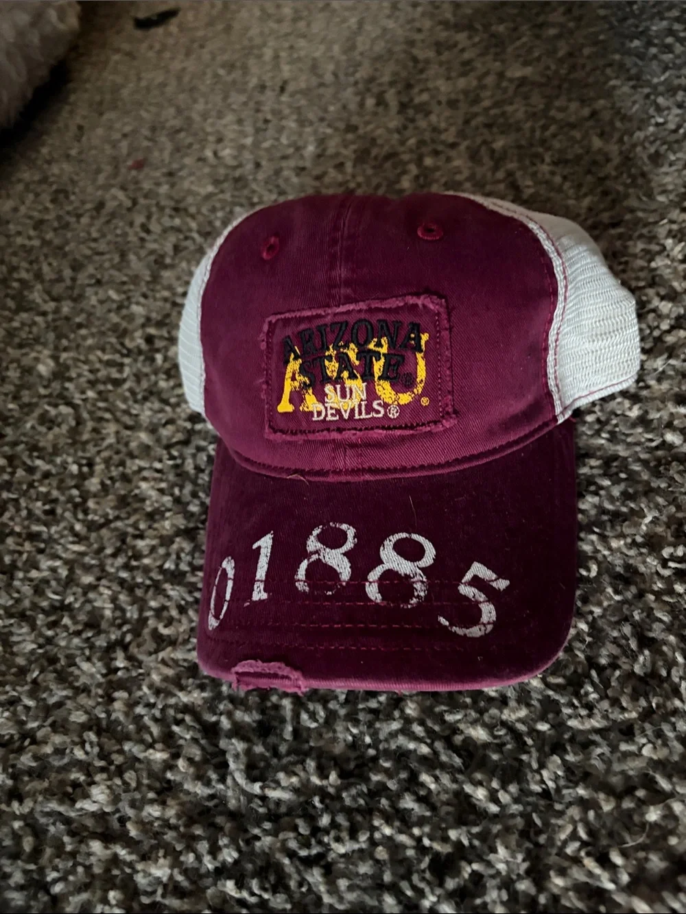 Maroon ASU Truckers Cap